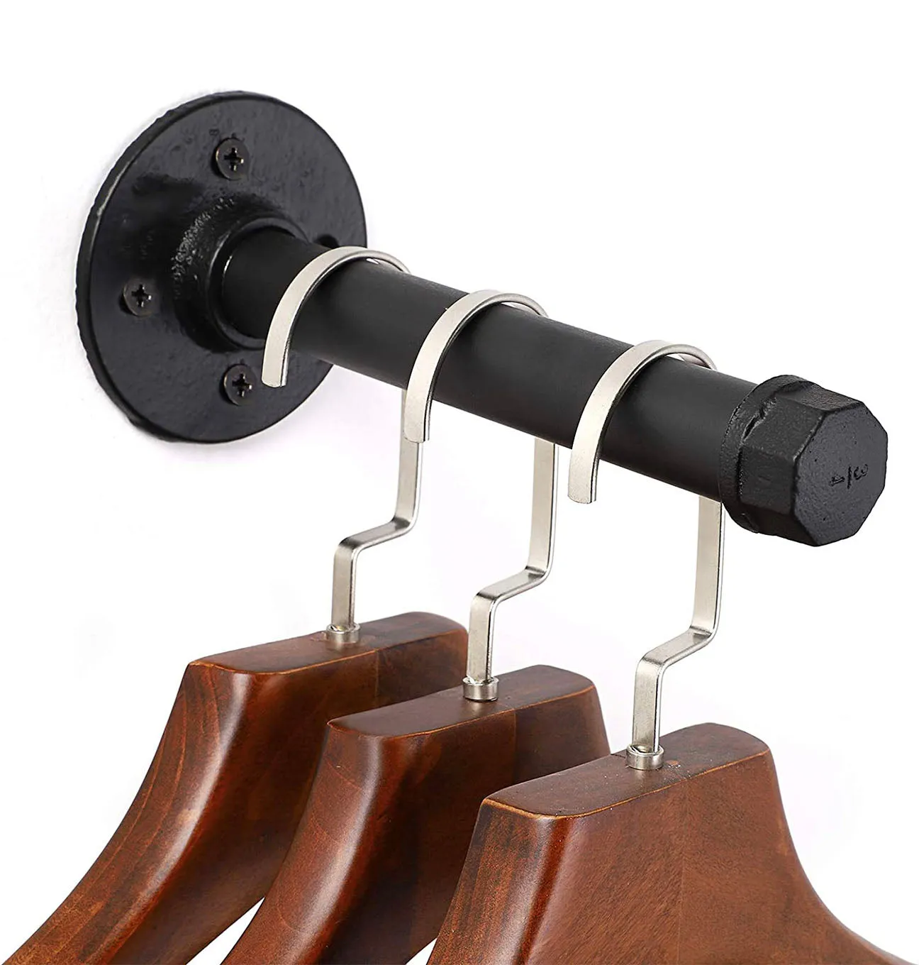 2Pcs Industrial Pipe Clothes Bar-22CM