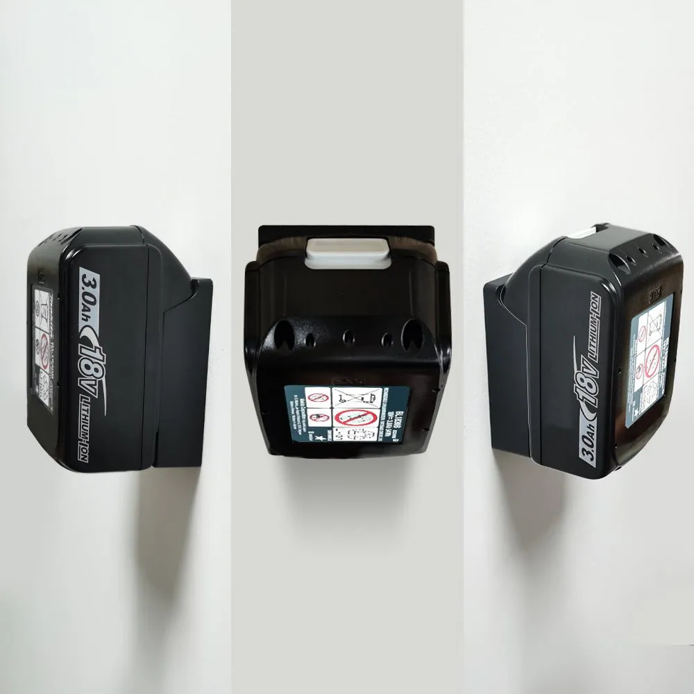 5 Packs Battery Holder Dock Mount for Makita 18V Li-ion Drill Tools Holder, Hanger(lot of 5,Black)