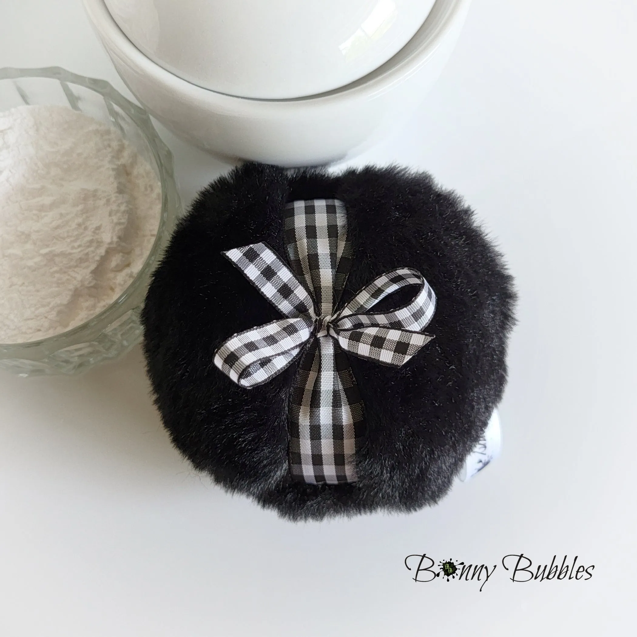 BLACK - Powder Puff, 4 inch