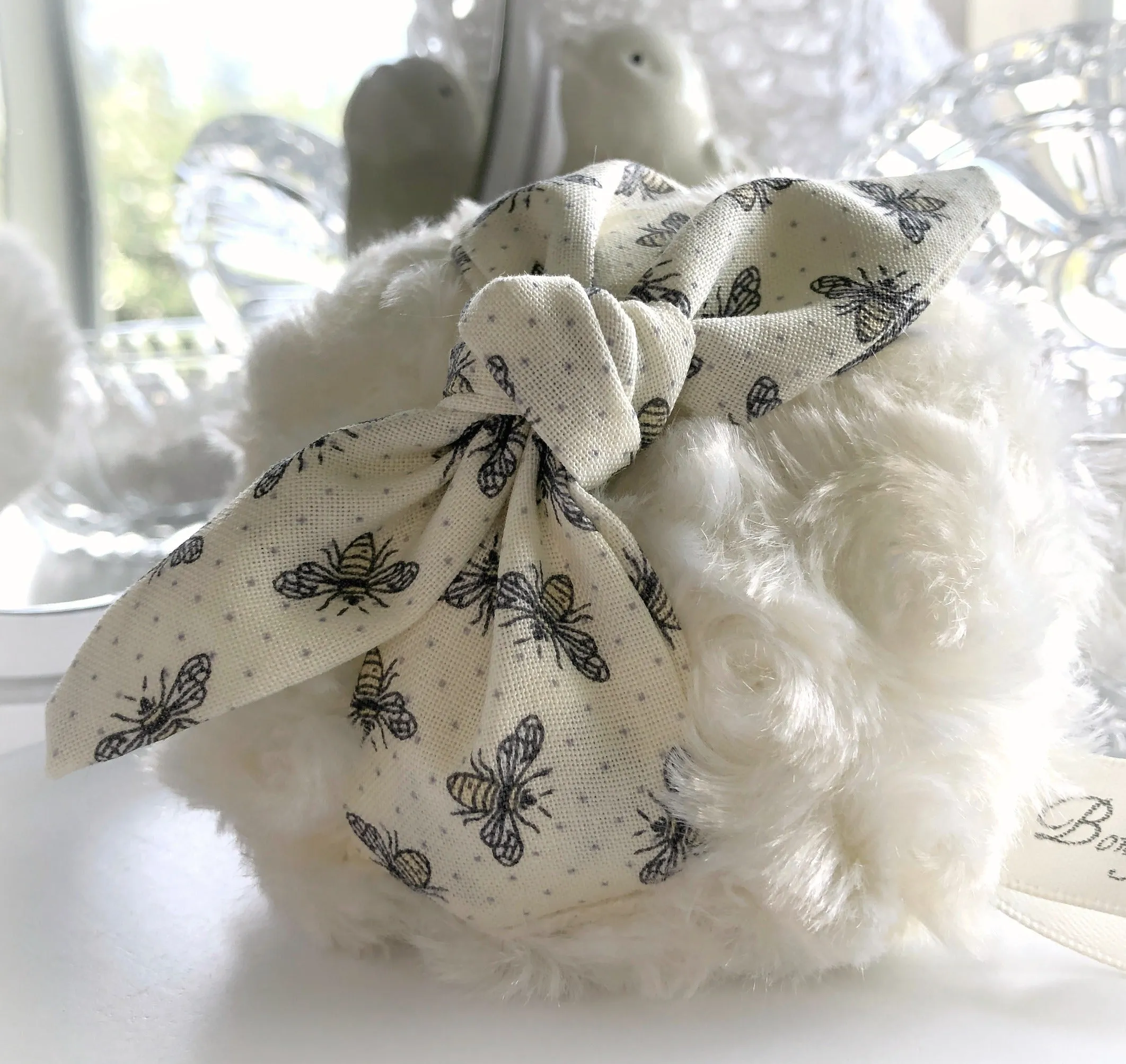 Body Powder Puff - Honey Bee, 4 inch
