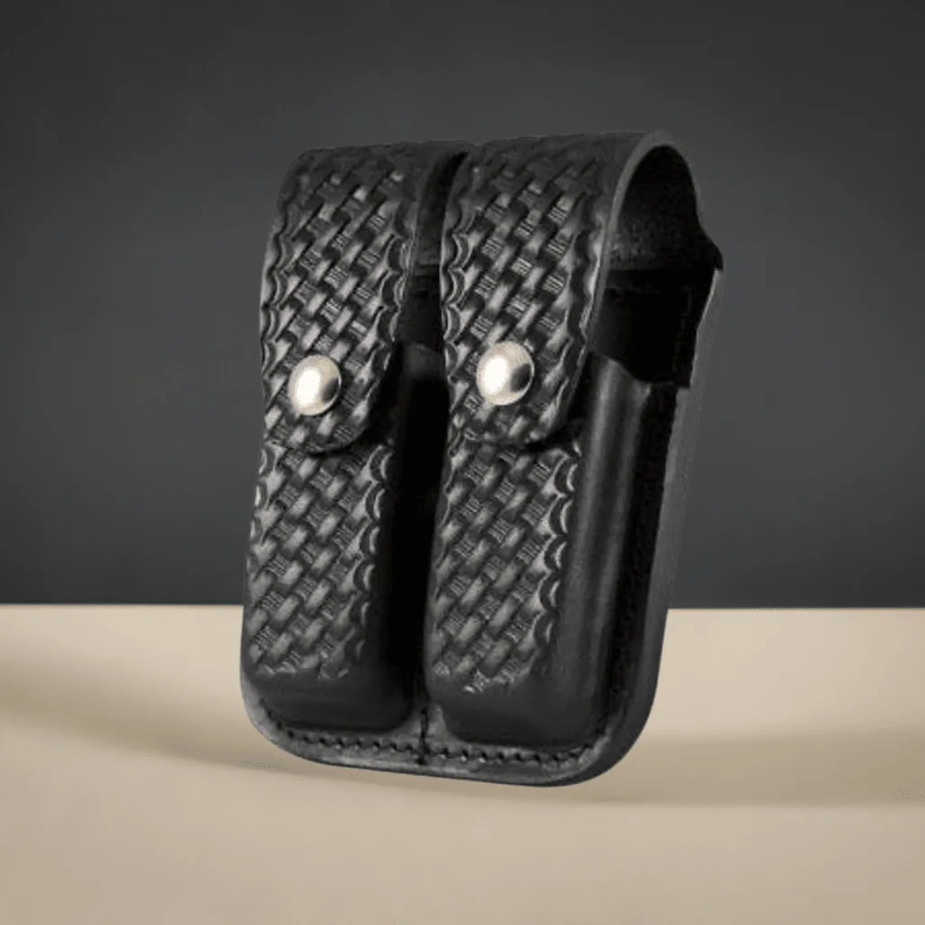Boston Leather Double Mag Holder - 9mm/40Cal.