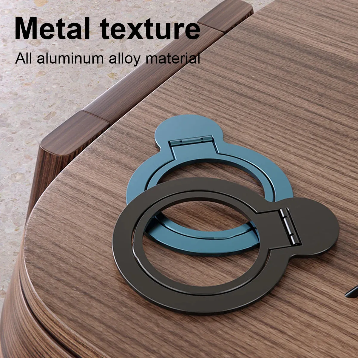 EC - MagSafe Ring Holder: Slim, metal kickstand for iPhone 12-14, supports wireless charging