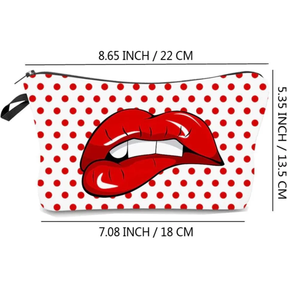 FREE   Shipping -Women  Makeup  Multicolour Pattern Organizer Cosmetic Bag