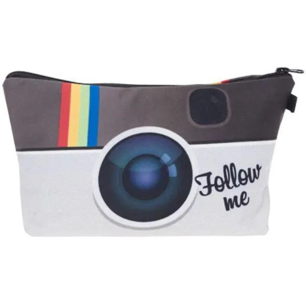 FREE   Shipping -Women  Makeup  Multicolour Pattern Organizer Cosmetic Bag