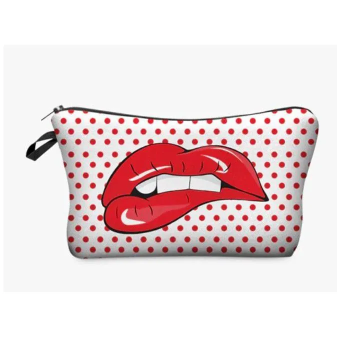 FREE   Shipping -Women  Makeup  Multicolour Pattern Organizer Cosmetic Bag