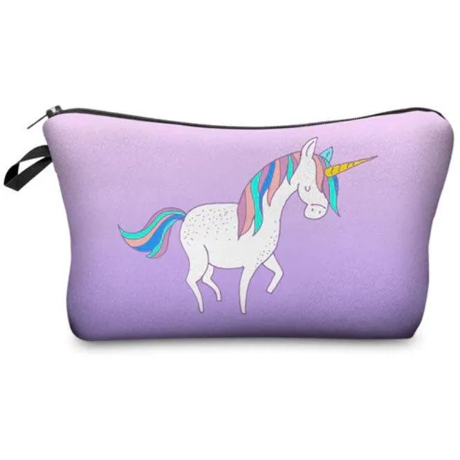 FREE   Shipping -Women  Makeup  Multicolour Pattern Organizer Cosmetic Bag