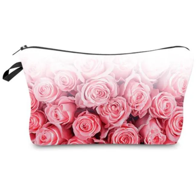 FREE   Shipping -Women  Makeup  Multicolour Pattern Organizer Cosmetic Bag