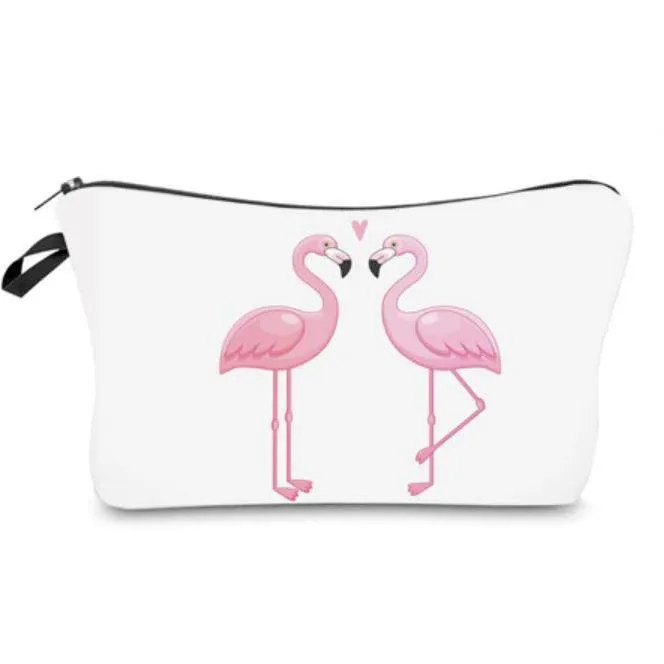 FREE   Shipping -Women  Makeup  Multicolour Pattern Organizer Cosmetic Bag