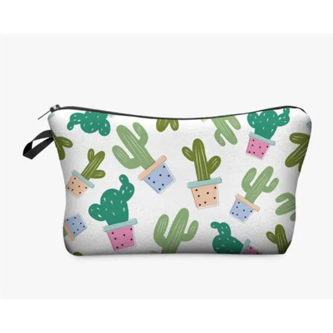 FREE   Shipping -Women  Makeup  Multicolour Pattern Organizer Cosmetic Bag
