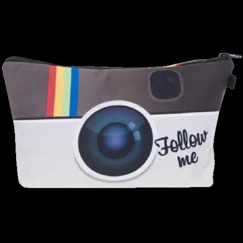 FREE   Shipping -Women  Makeup  Multicolour Pattern Organizer Cosmetic Bag