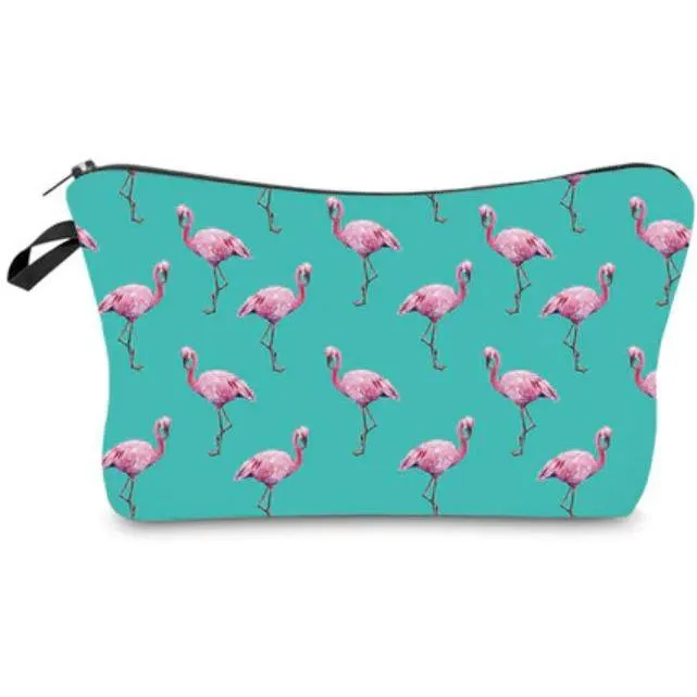 FREE   Shipping -Women  Makeup  Multicolour Pattern Organizer Cosmetic Bag