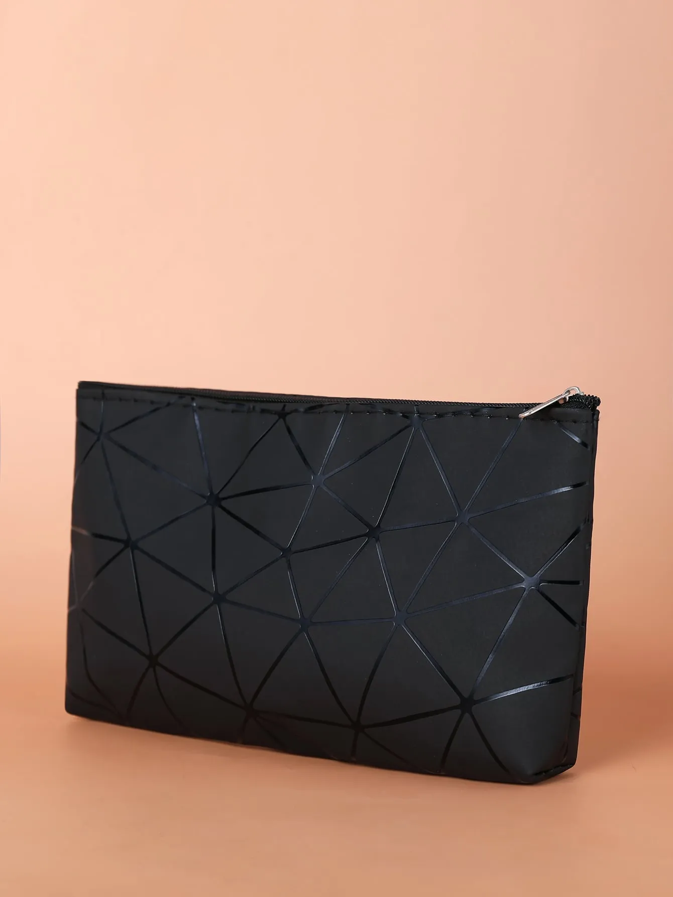 Geometric Makeup Bag Cosmetic Organizer Toiletries Bag Makeup Organizer Zip
