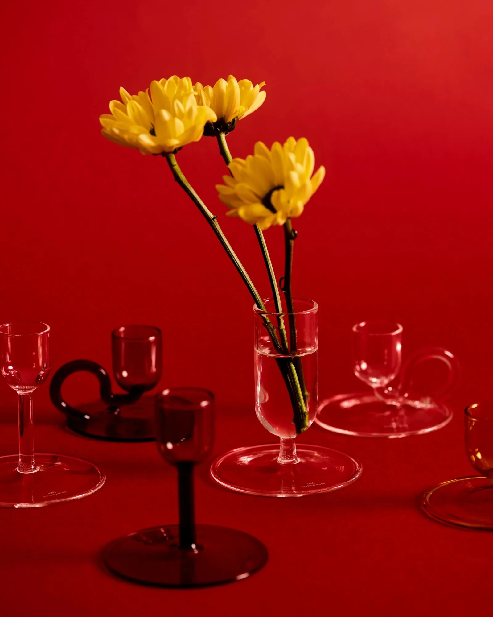 HAY Tiny Straight Glass Candleholders