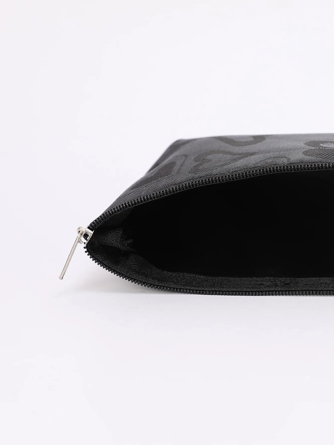 Heart Black Makeup Bag Cosmetic Organizer Toiletries Bag Makeup Organizer Zip