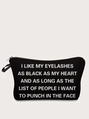 I Like My Eyelashes Makeup Bag Cosmetic Organizer Toiletries Bag Makeup