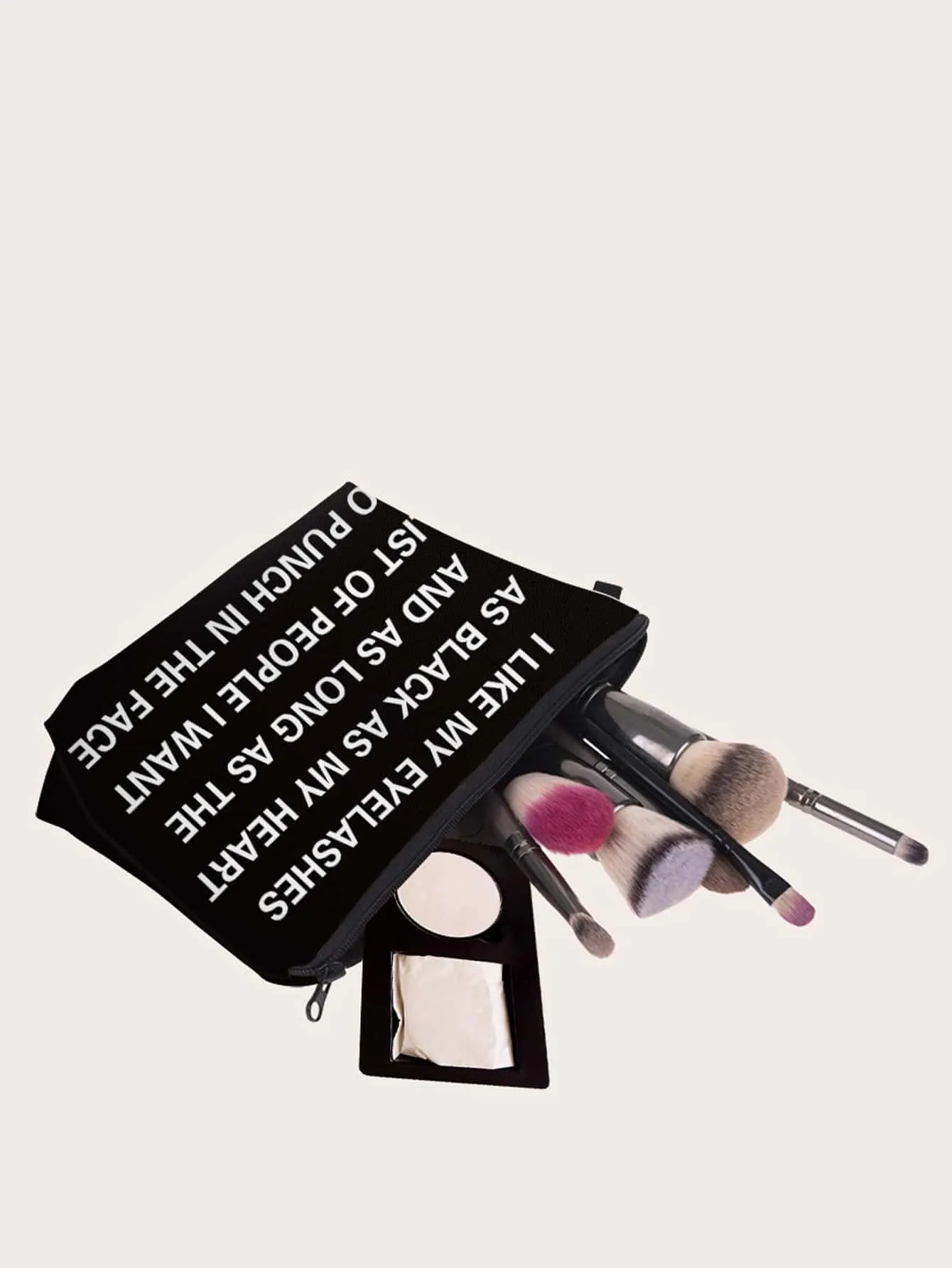 I Like My Eyelashes Makeup Bag Cosmetic Organizer Toiletries Bag Makeup