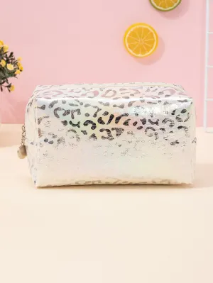 Leopard Print Portable Travel Storage Makeup Bag Cosmetic Organizer Toiletries