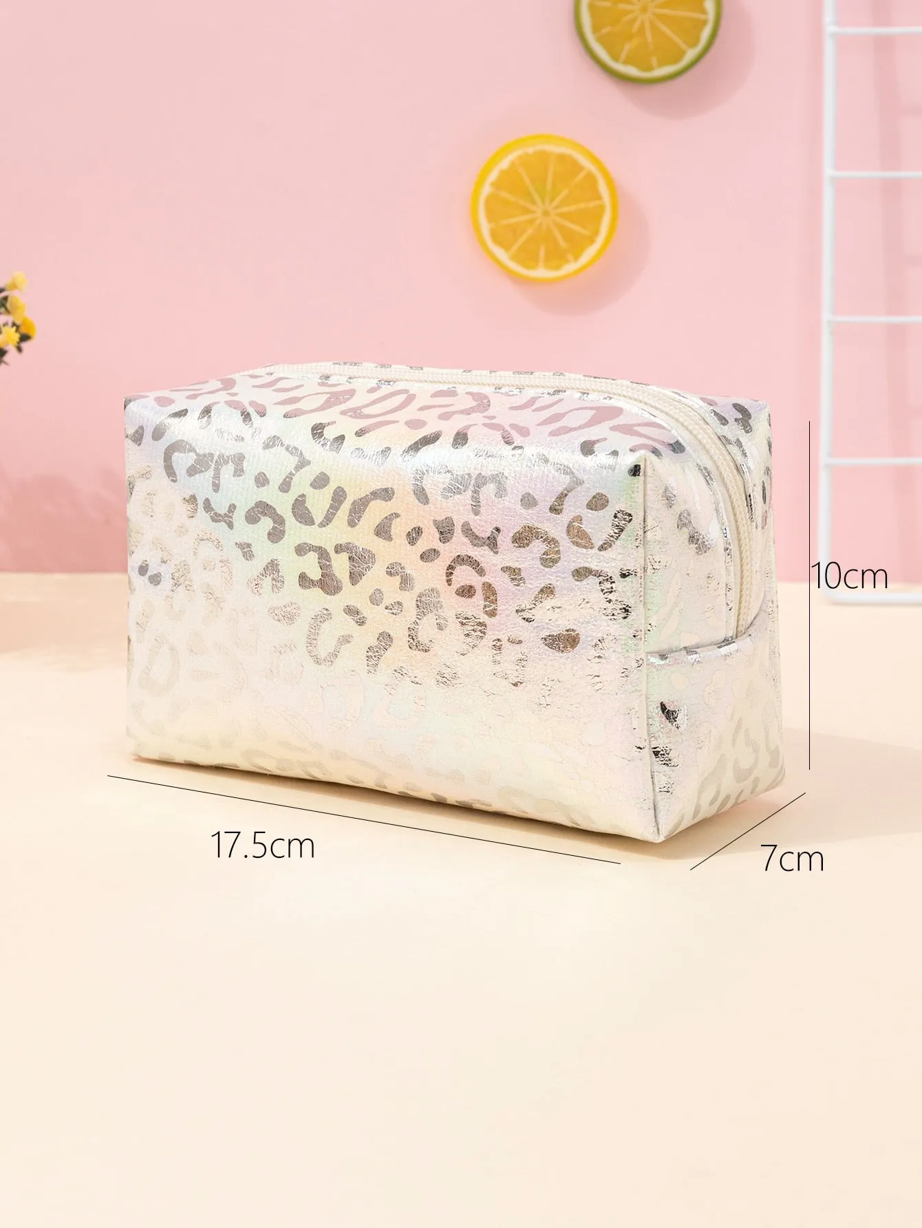Leopard Print Portable Travel Storage Makeup Bag Cosmetic Organizer Toiletries