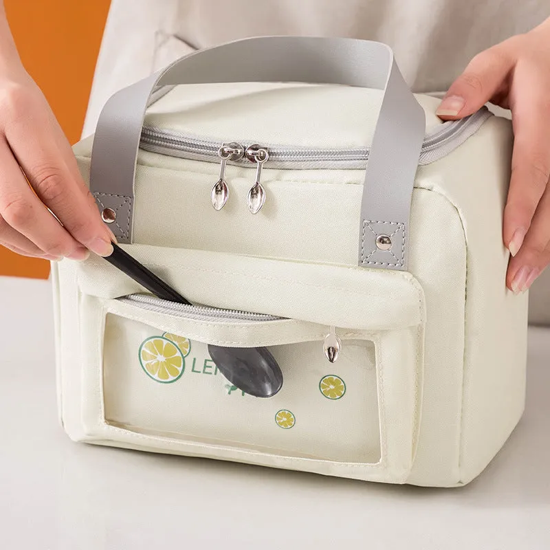 Lunch Bag Oxford Cloth Thermal Bag Student Portable Lunch Bag Outdoor Picnic Lunch Box Bag