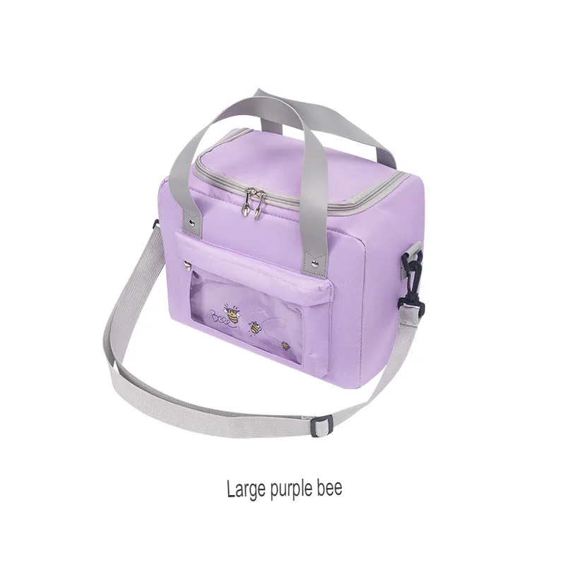 Lunch Bag Oxford Cloth Thermal Bag Student Portable Lunch Bag Outdoor Picnic Lunch Box Bag