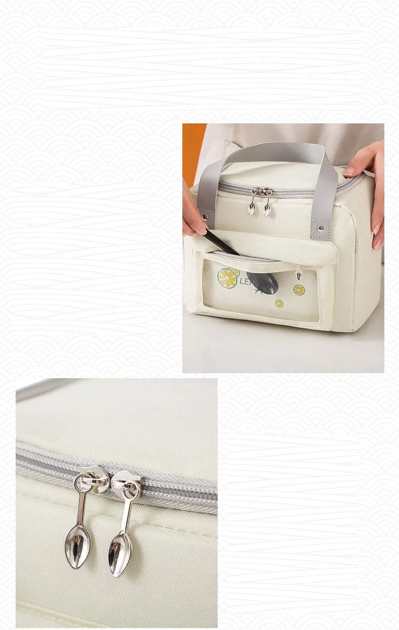 Lunch Bag Oxford Cloth Thermal Bag Student Portable Lunch Bag Outdoor Picnic Lunch Box Bag