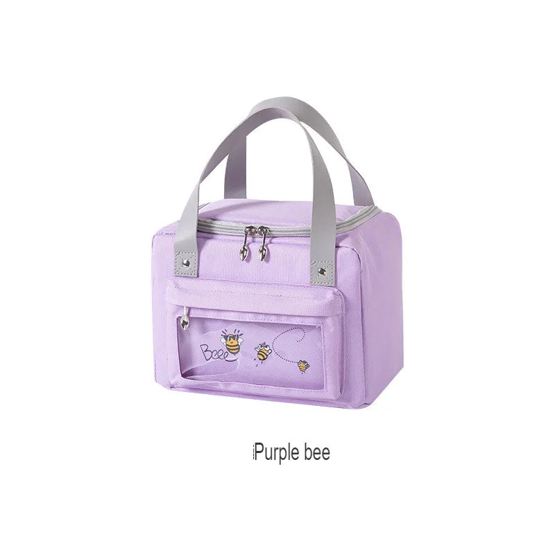 Lunch Bag Oxford Cloth Thermal Bag Student Portable Lunch Bag Outdoor Picnic Lunch Box Bag