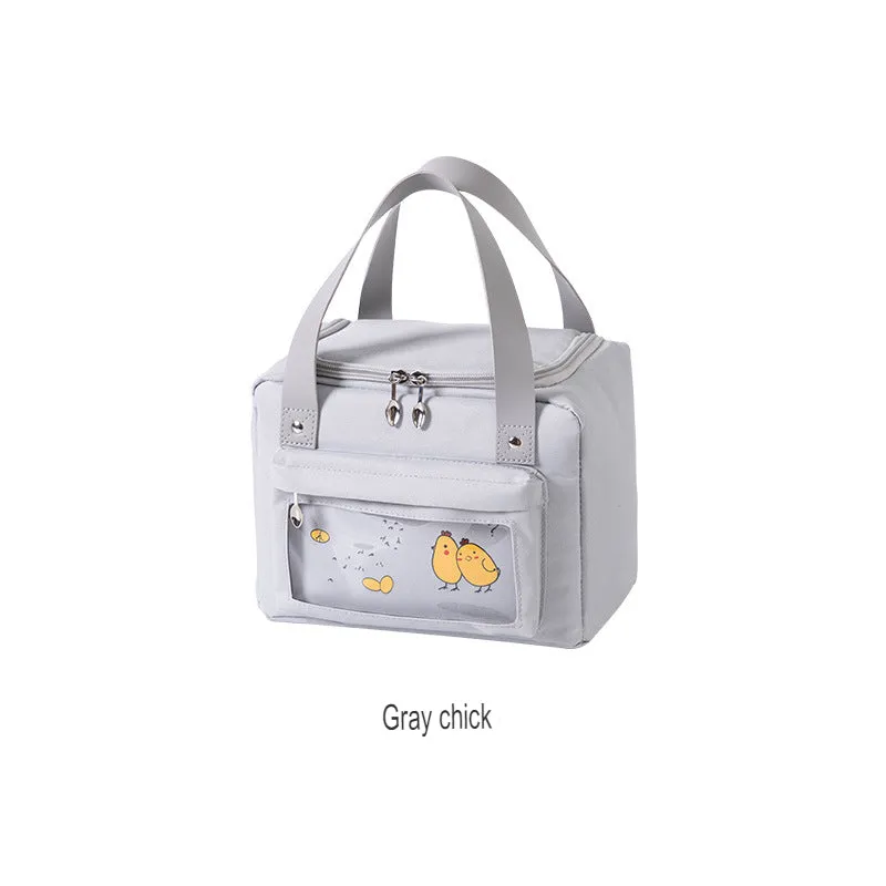 Lunch Bag Oxford Cloth Thermal Bag Student Portable Lunch Bag Outdoor Picnic Lunch Box Bag
