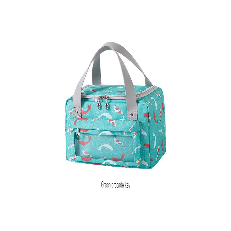 Lunch Bag Oxford Cloth Thermal Bag Student Portable Lunch Bag Outdoor Picnic Lunch Box Bag