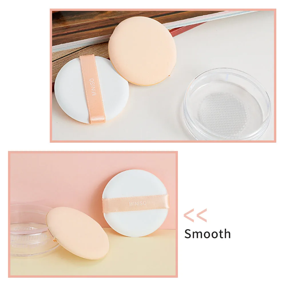 MINISO 2PCS Super Soft Makeup Powder Puff, 2 Pack