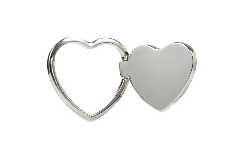 Shiny Silver Heart Ring Holder