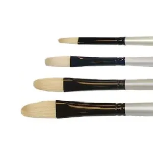 Simply Simmons Brushes - Long Handled Bristle Filbert