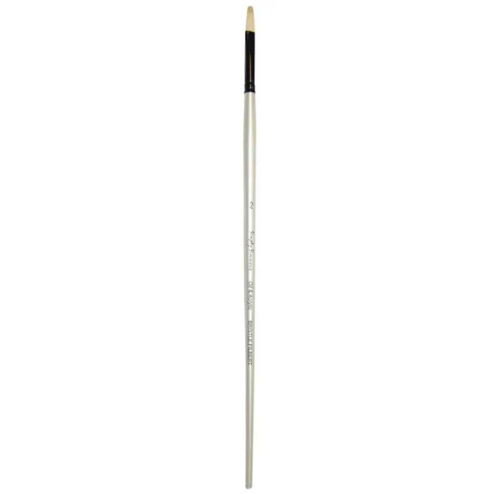 Simply Simmons Brushes - Long Handled Bristle Filbert