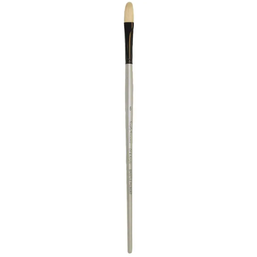 Simply Simmons Brushes - Long Handled Bristle Filbert