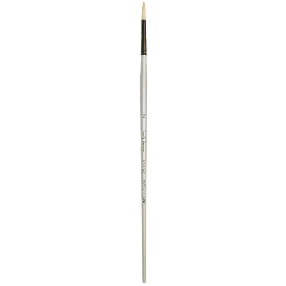 Simply Simmons Brushes - Long Handled Bristle Round