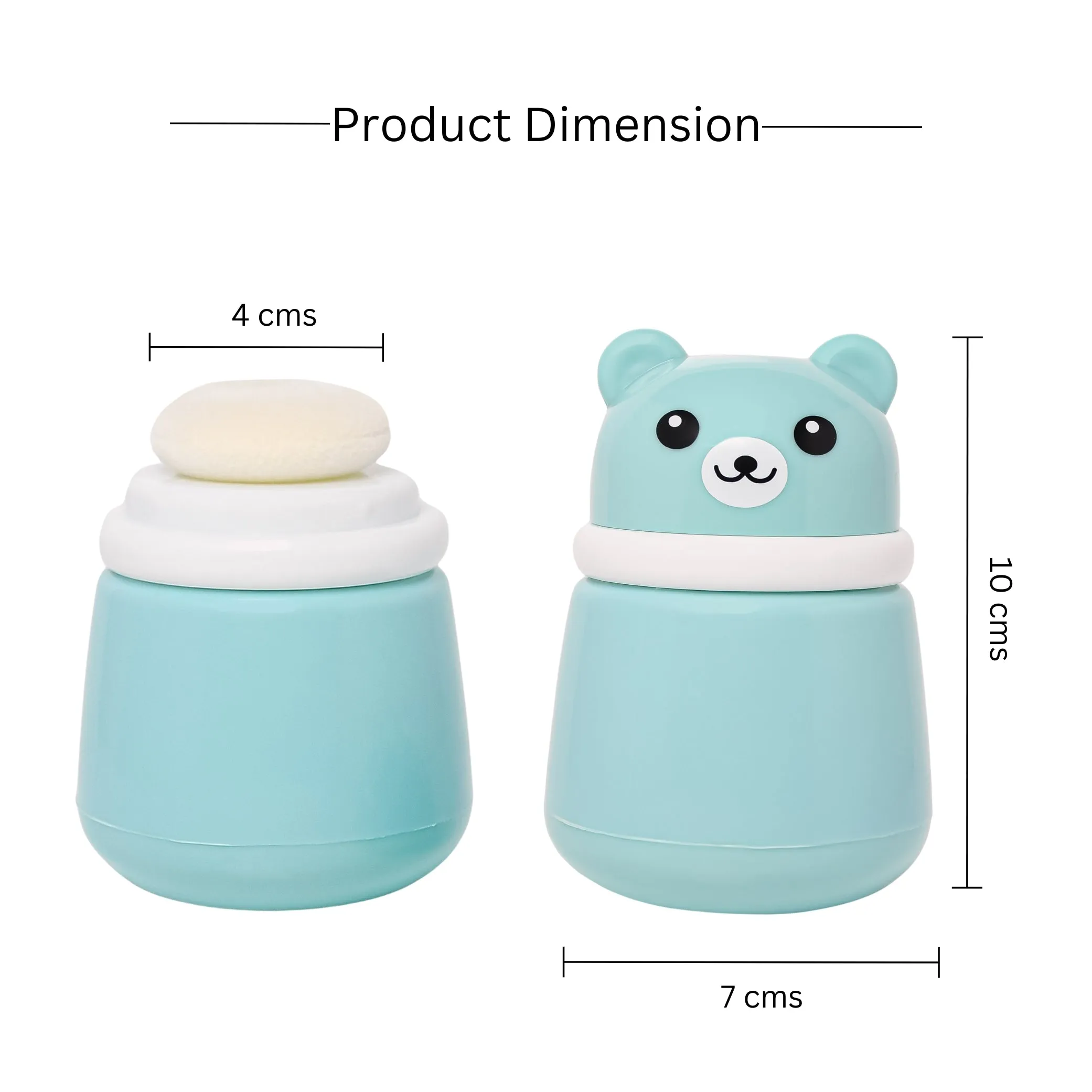 THE LITTLE LOOKERS Portable Baby Skin Care Baby Powder Puff with Box Holder Container for New Born and Kids for Baby Face and Body