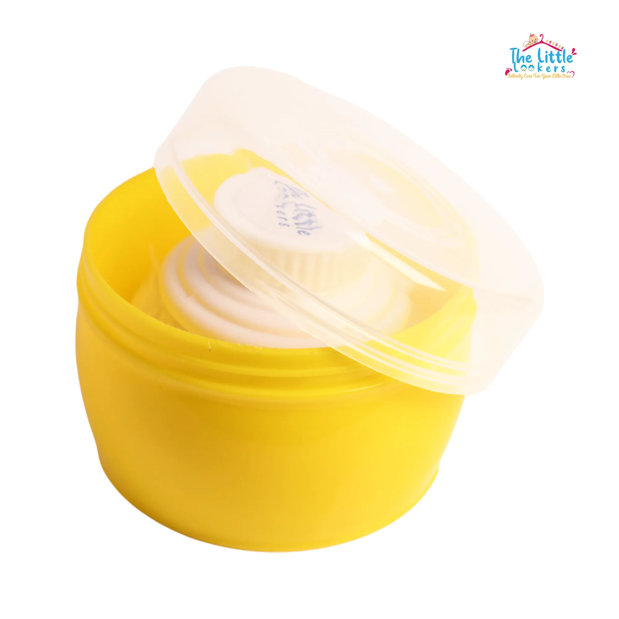 THE LITTLE LOOKERS Portable Baby Skin Care Baby Powder Puff with Box Holder Container for New Born and Kids for Baby Face and Body