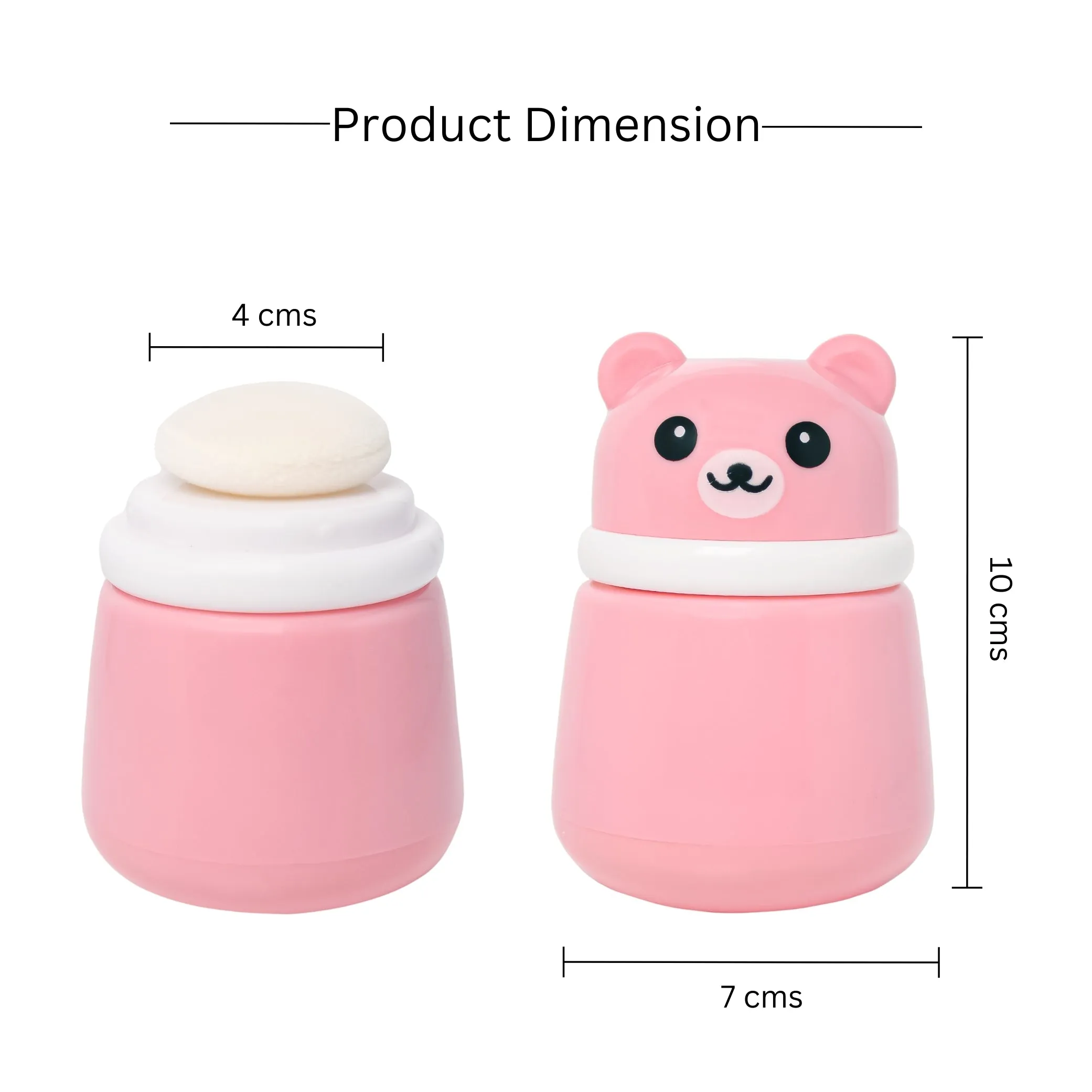 THE LITTLE LOOKERS Portable Baby Skin Care Baby Powder Puff with Box Holder Container for New Born and Kids for Baby Face and Body
