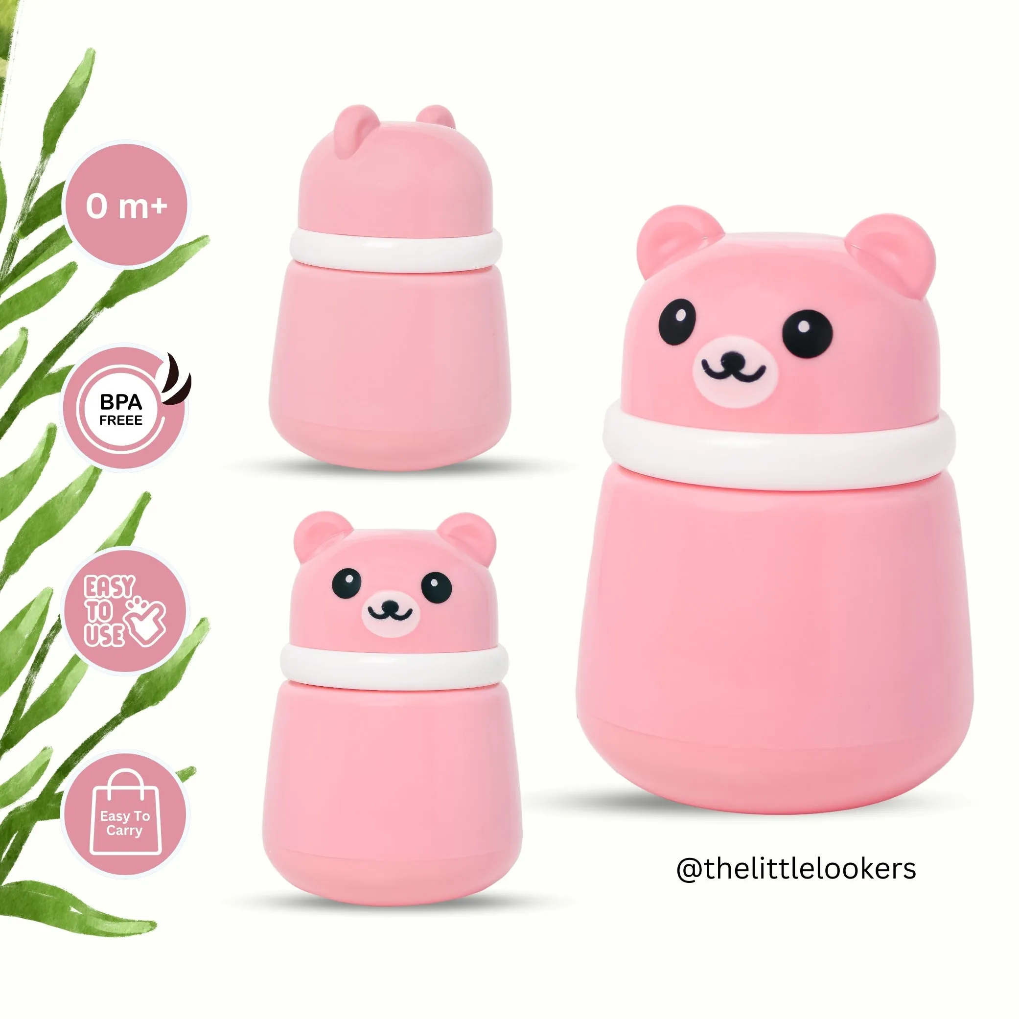 THE LITTLE LOOKERS Portable Baby Skin Care Baby Powder Puff with Box Holder Container for New Born and Kids for Baby Face and Body