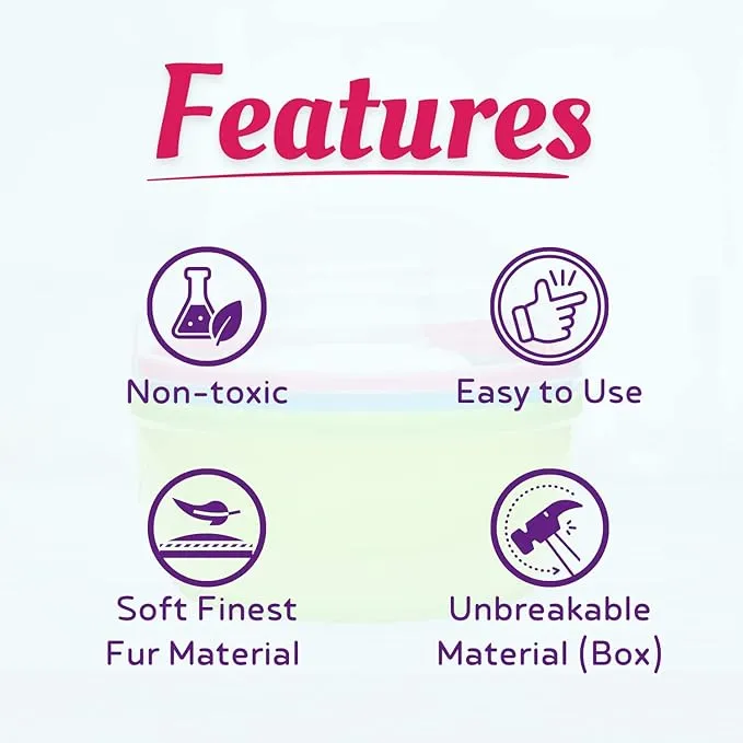 THE LITTLE LOOKERS Portable Baby Skin Care Baby Powder Puff with Box Holder Container for New Born and Kids for Baby Face and Body